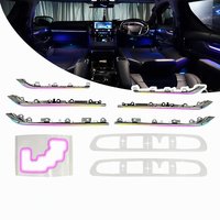 Kit d'éclairage d'ambiance pour voiture 26 en 1, 25 lumières, 64 couleurs, écran, contrôle par application, kit symphonie pour Toyota Alphard Vellfire 30 2015-2023