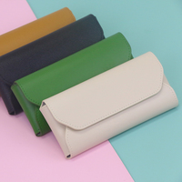 Etuis à lunettes en cuir PU de luxe Pochette à lunettes Sac à lunettes en silicone Pochette pour lunettes de soleil
