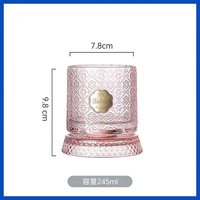 Verre rotatif de luxe en cristal de 245 ml (9 oz) pour bière, vin rouge, whisky, eau