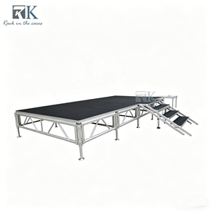 Scène portable en aluminium, plateforme de scène réglable en hauteur pour événements en plein air - Product Image 2