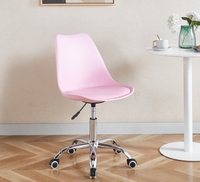 Chaises de bureau en plastique design moderne avec coussin en PU chaises de bureau pour adulte chaise de bureau ajustable pivotante en forme de tulipe