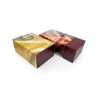 Boîte cadeau pour montre de style livre rigide magnétique avec insert en velours, logo personnalisé imprimé, étui extérieur pour l'emballage de montres-bracelets