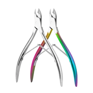 Professional Manicure And Pedicure Tool Double Spring Stainless Steel Cuticle Nipper Precise Blade Cuticle Clipper For Spa Salon