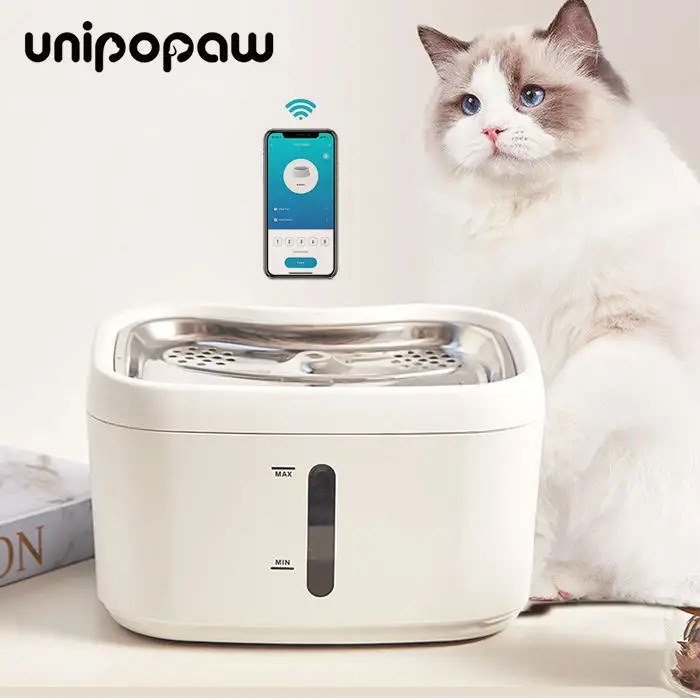 Unipopaw modern akıllı otomatik entegre pompa fuente de agua İçme para gatos kedi içme su çeşmesi filtre ile