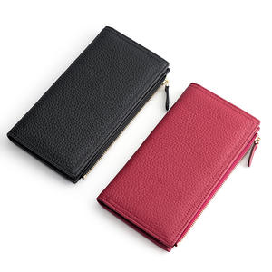 <span class=keywords><strong>Cartera</strong></span> de moda para mujer de PU con cremallera, tarjetero de gran capacidad y bolso de mano corto con cierre abierto - Product Image 4