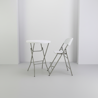 Table de bar pliante en plastique HDPE pour extérieur 80x110cm (table de banquet)