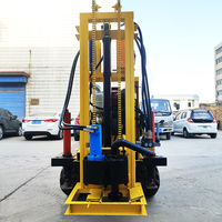 Machine de forage de puits d'eau portable, mini, sur roues, hydraulique, 22 CV, de qualité supérieure, pour l'irrigation agricole, 100 m