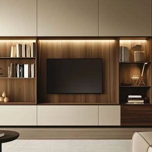 Đồ nội thất hiện đại phòng khách đứng TV đồ nội thất nổi gỗ TV đứng tường sang trọng đơn vị TV tủ với ánh sáng - Product Image 4