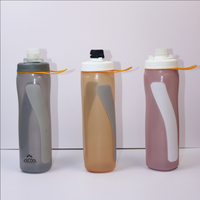Yüksek Kaliteli Büyük Kapasiteli 550/750ml BPA İçermeyen Yeniden Kullanılabilir Çevre Dostu Plastik Spor Bisiklet Sürüşü İçin Saplı Sıkmalı Su Şişesi Kapağı
