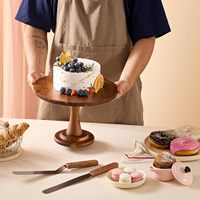 Support à gâteau en bois d'acacia de haute qualité