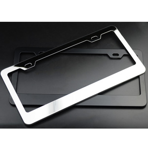Marco de Matrícula de Acero Inoxidable para Automóvil, Paquete de 2 Soportes de Metal Cromado para Placa de Matrícula, Accesorio Decorativo de Moda - Product Image 3