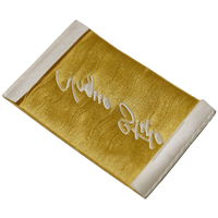 Étiquettes de vêtements personnalisées en satin tissé pour vêtements, logo tissé de haute qualité et étiquettes de col lavables à coudre