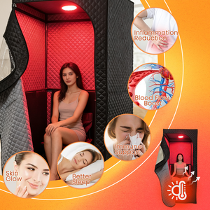 Sauna infrarouge portable ZT pour l'intérieur et l'extérieur, pliable, de taille carrée, moderne, pour 1 personne, pour usage domestique - Product Image 4