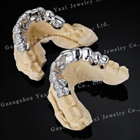 Grillz dentaires Hiphop de luxe en argent S925 et or massif 10k 14k 18k, sertis de diamants VVS Moissanite taille brillant rond