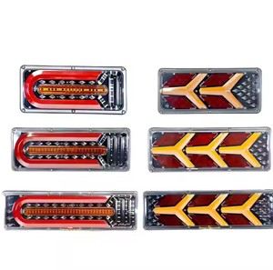 Feu arrière LED multifonctionnel pour remorque, avec fonctions d'arrêt, de recul, de direction et d'indication dynamique pour camion de transport - Product Image 2