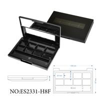 Kosmetikverpackung Leere Quadratische ABS-Puderdose aus Recycling-Materialien für Rouge & Lidschatten-Palette mit Spiegel