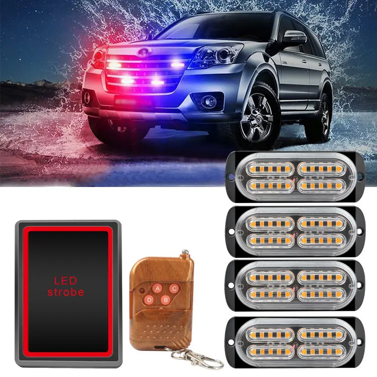 New Ultra Slim Sync Feature 20-LED Car Truck Surface Mount Emergency Hazard Warning Strobe light