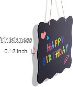 Austor 3 gói Bảng Phấn ký <span class=keywords><strong>8x10</strong></span> inch bảng tin hai mặt có thể xóa được với dây treo và vải làm sạch cho đám cưới, - Product Image 3