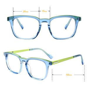 Thời trang Retro Vintage Acetate Kính mắt Khung ánh sáng đầy màu sắc nhôm magiê đền được thiết kế với <span class=keywords><strong>Fancy</strong></span> khung quang học - Product Image 3