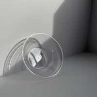 Bols en plastique PS transparents jetables, contenants alimentaires empilables pour salade, dessert, vente en gros