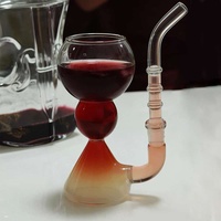 Nouvelle tasse à lait en verre à double paroi au design créatif en forme de vampire avec paille, personnalisable, compatible lave-vaisselle et micro-ondes, design moderne
