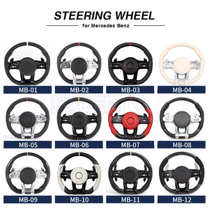 Volant en cuir avec garniture noire pour Mercedes Benz W211 W169 W177 W221 GLS X167 GLA45 X156 GLE <span class=keywords><strong>53</strong></span> <span class=keywords><strong>AMG</strong></span> GT - Product Image 6