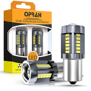 Oprah Focos T20 Led Py21w Drl Turn 54smd 2016csp Bombillos 2 Contactos LM 5w 7440 Led Tidak ada Hyper Flash Canbus 7443 bebas kesalahan