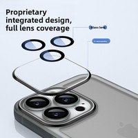 Coque de téléphone portable transparente en silicone ultra-fine pour iPhone 15 Pro Max, anti-chute, anti-traces de doigts, unisexe, protection de l'appareil photo