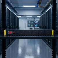 Unit Distribusi Daya Rak 6 Jalur 1U 19 Inci untuk Rak Server, Pusat Data, dan Kabinet Jaringan