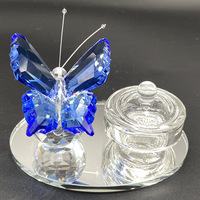 Papillon Cristal Acrylique Liquide Plat Dappen Plat Tasse En Verre Avec Couvercle Bol Pour Poudre Acrylique Monomère Nail Art Beauté Outil