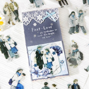 30 Fogli/Pacco di Adesivi PET con Tema Retrò di Personaggi e Angoli di Strada, Decorazioni Fai-da-Te per Quaderni e Cover per Telefoni - Product Image 3