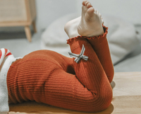 Collants extensibles en coton avec nœud de dessin animé mignon et décontracté Chaussettes tricotées confortables pour enfants