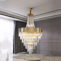 Lustre moderne de luxe en cristal, lampe suspendue pour projet hôtelier, salle à manger, salon, décoration et éclairage