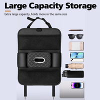 Organisateur de dossier de siège de voiture, rangement pour siège arrière, tapis anti-coup de pied en cuir PVC avec porte-gobelet et support tablette, rangement de bureau
