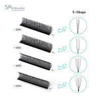 Extensions de cils SP EYELASH en forme de U, cils 4D naturels, doux, parallèles, en forme de fleur, cils 4D W, cils brésiliens de qualité supérieure, faciles à greffer