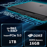 Ordinateurs portables haute performance MSI Vector 16 HX AI Brand New16GB 1TB Rtx 5070TI Ordinateur de jeu 16 ''2K Display 2025 Ordinateur portable pour étudiants