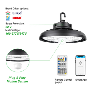 Función de luz LED Highbay de almacén de fábrica de lúmenes altos Personalizar 100W/150W/200W/240W Temperatura de color conmutable - Product Image 3