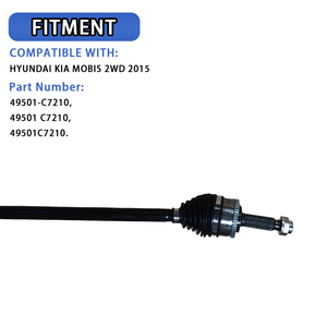 Arbre de transmission avant droit 49501-C7210 pour Hyundai Kia Mobis 2WD 2015 Pièces d'arbre de transmission Joints homocinétiques Essieu Arbre de transmission droit 49501C7210 - Product Image 2