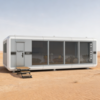 F37 petite maison capsule en acier préfabriquée moderne et intelligente et écologique maison capsule spatiale de luxe pour hôtel solution de parc ou de boutique