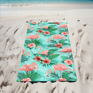 Tùy Chỉnh Người Lớn Dễ Thương Thêm Lớn Quá Khổ Cá Nhân Flamingo Sợi Nhỏ Khăn Nhanh Chóng Khô Cát Miễn Phí Bãi Biển Khăn Cho Phụ Nữ - Product Image 3