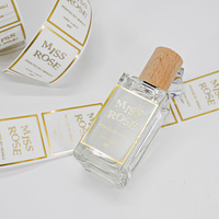 Étiquette personnalisée imperméable pour flacon de parfum, autocollant logo pour produits de soin en flacon de verre, autocollant pour étiquette de flacon cosmétique
