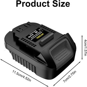 Adattatore MT20DL per Batteria Mak Ita 18V Convertibile per Utensili De Walt 18V Serie Li-ion XR, Compatibile con Batteria Ma <span class=keywords><strong>Kita</strong></span> LXT-400 BL1850 - Product Image 6