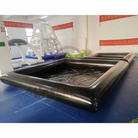 Piscine Gonflable Carrée pour Enfants 3x3x0.6m en PVC Noir Intégral, Qualité Commerciale, Idéale pour Événements Aquatiques Extérieurs - Vente Chaude Usine