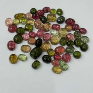 High Quality Natural Multi Color <b>Tourmaline</b> Cabochon Candies Loose Stones For Sale Wholesale Natural Multi <b>Tourmaline</b> - Product Image 2