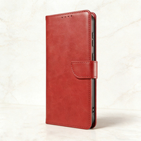 Étui de téléphone personnalisé en matériau PU, design professionnel, pour smartphones S25 S24 Plus S23 avec rabat portefeuille