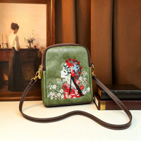 Sac à main vintage 3D gaufré pour femme, sac bandoulière rétro avec portrait de dame, sac messager, pochette de téléphone de créateur
