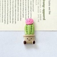 Vente en gros de breloques en résine Cactus Accessoires de bricolage pour boucles d'oreilles pinces à cheveux étui de téléphone