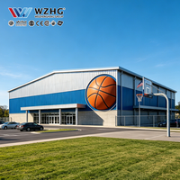 Estructura de Acero para Instalaciones Deportivas Industriales de Gran Envergadura, Almacenes, Arenas, Gimnasios de Baloncesto, Diseño Moderno Preconstruido, Durabilidad de Más de 50 Años