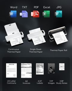 Xách tay máy in nhiệt xách tay máy in không dây cho du lịch nhỏ inkless Máy in di động cho điện thoại máy tính xách tay - Product Image 4