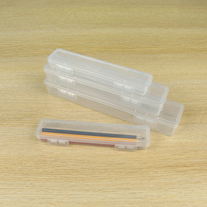 Boîte de rangement rectangulaire transparente en plastique pour couverts et outils, 1 couche, en PP, conteneur long avec couvercle - Product Image 2